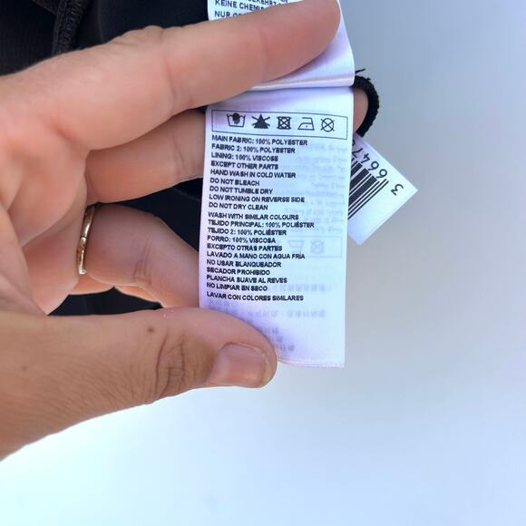 BA&SH Clelia Dress Ecru White Black Tuxedo Cocktail Mini Long Sleeve 8 Medium - Picture 13 of 13